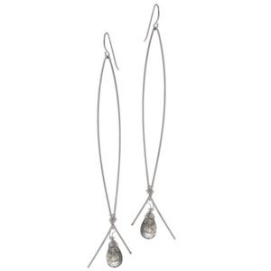 Ziaβs Sterling & Labradorite Elongated Earring,NWT